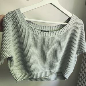 New York & Company Cropped Short Sleeve Sweater